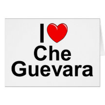Eu amo (coração) Che Guevara Cartao