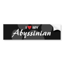 Eu amo (coração) meu Abyssinian autocolantes para automóveis