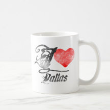 Eu amo Dallas Canecas