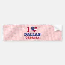 Eu amo Dallas, Geórgia Adesivo