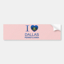 Eu amo Dallas, PA Adesivo