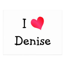 Eu amo Denise Cartão Postal