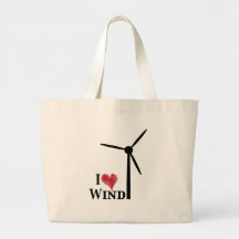 eu amo energias eólicas bolsa de lona