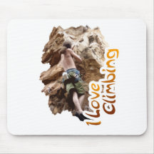 Eu amo escalar vou escalada mousepad