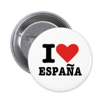 Eu amo España - espanha Boton