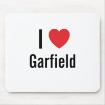 Eu amo Garfield Mousepads
