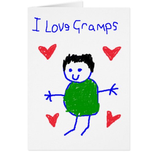 Eu amo Gramps Cartao