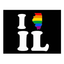 EU AMO ILLINOIS ALEGRE - BRANCO - .PNG CARTÕES POSTAIS