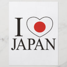 Eu amo Japão Panfleto Personalizado