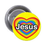 Eu amo Jesus. Eu te amo Jesus. Coração Boton