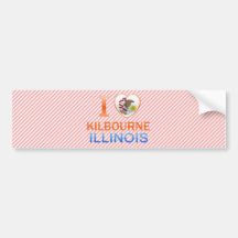 Eu amo Kilbourne, IL Adesivo