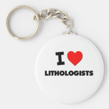 Eu amo Lithologists Chaveiros