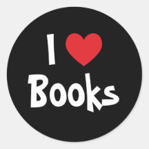Eu amo livros adesivo