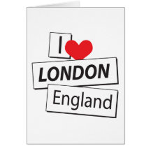 Eu amo Londres Inglaterra Cartão