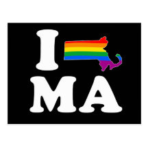 EU AMO MASSACHUSETTS ALEGRE - BRANCO - .PNG CARTÃO POSTAL