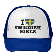 Eu amo meninas suecos bonés