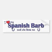 Eu amo meu Barb espanhol (o cavalo fêmea) Adesivo