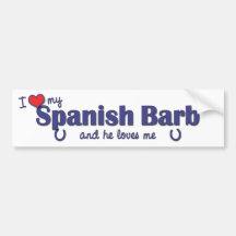 Eu amo meu Barb espanhol (o cavalo masculino) Adesivo