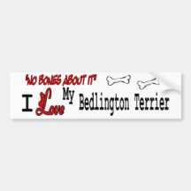 Eu amo meu Bedlington Terrier Adesivos