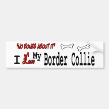 Eu amo meu border collie adesivos