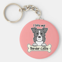 Eu amo meu border collie chaveiro