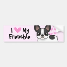 Eu amo meu buldogue francês adesivos