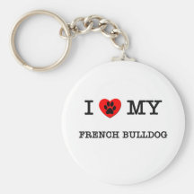 EU AMO MEU BULDOGUE FRANCÊS CHAVEIROS