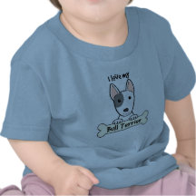 Eu amo meu bull terrier camisetas