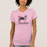 Eu amo meu cão de Sheltie Tshirt