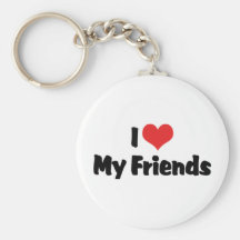 Eu amo meu chaveiro dos amigos