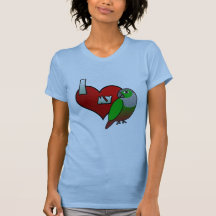 Eu amo meu Cheeked verde Conure Camiseta