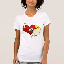 Eu amo meu Cockatiel de Lutino T-shirt