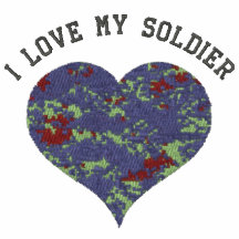 Eu amo meu coração da camuflagem do soldado