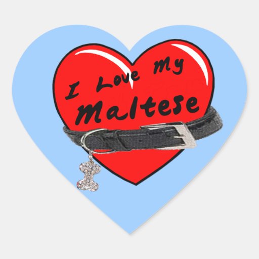 Eu amo meu coraç u00e3o vermelho malt u00eas com coleira de adesivo coraç u00e3o Zazzle Qual O Artesanato Das Ostras ~ Eu amo meu coraç u00e3o vermelho malt u00eas com coleira de adesivo coraç u00e3o Zazzle