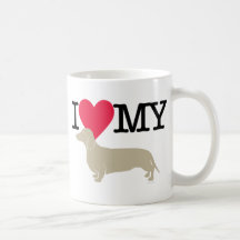 Eu amo meu Dachshund! Caneca