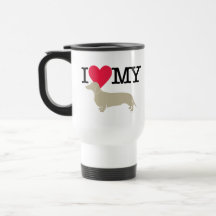 Eu amo meu Dachshund! Caneca