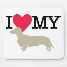 Eu amo meu Dachshund! Mouse Pads