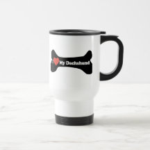 Eu amo meu Dachshund - osso de cão Canecas