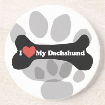 Eu amo meu Dachshund - osso de cão Porta Copos Para Bebidas