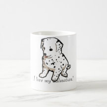 Eu amo meu Dalmatian! Canecas