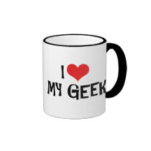 Eu amo meu geek caneca