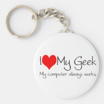 Eu amo meu geek chaveiro
