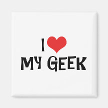 Eu amo meu geek imã