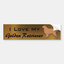 "Eu amo meu golden retriever " Adesivos
