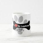 Eu amo meu Lapphund - osso de cão Canecas