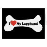 Eu amo meu Lapphund - osso de cão Cartão