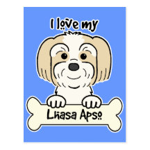Eu amo meu Lhasa Apso Cartao Postal