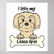 Eu amo meu Lhasa Apso Impressão