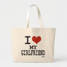 Eu amo meu namorada bolsas de lona