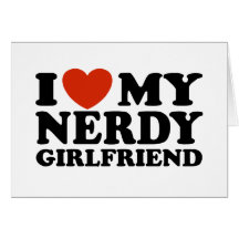 Eu amo meu namorada Nerdy Cartões